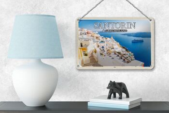 Signe de voyage en étain, 18x12cm, Santorin, grèce, décoration de la capitale Fira 4