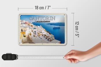 Signe de voyage en étain, 18x12cm, Santorin, grèce, décoration de la capitale Fira 5