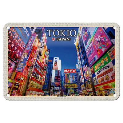 Targa in metallo da viaggio 18x12 cm Tokyo Japan Billboard Cartello decorativo