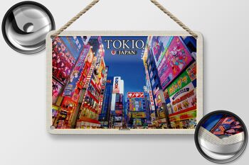 Panneau de voyage en étain, 18x12cm, panneau d'affichage décoratif de Tokyo et du japon 2
