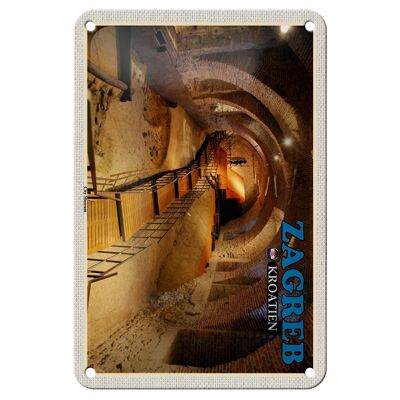 Tin Sign Travel 18x12cm Zagreb Croatia City Museum Decorative Sign