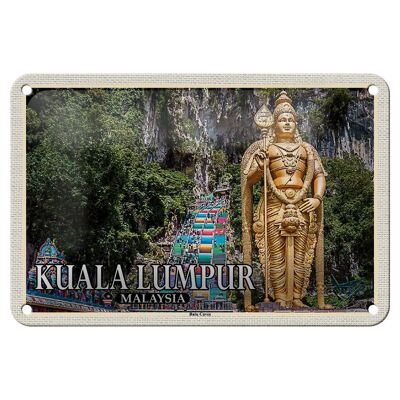 Targa in metallo da viaggio 18x12 cm Kuala Lumpur Malesia Batu Caves Sign