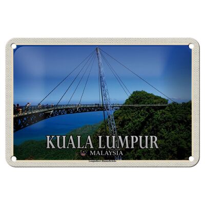 Targa in metallo da viaggio 18x12 cm Kuala Lumpur Malesia Langindkavi Sign