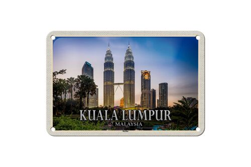 Blechschild Reise 18x12cm Kuala Lumpur Malaysia Skyline Deko Schild