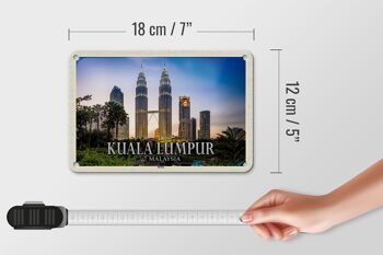 Panneau de voyage en étain, 18x12cm, panneau décoratif d'horizon de Kuala Lumpur, malaisie 5