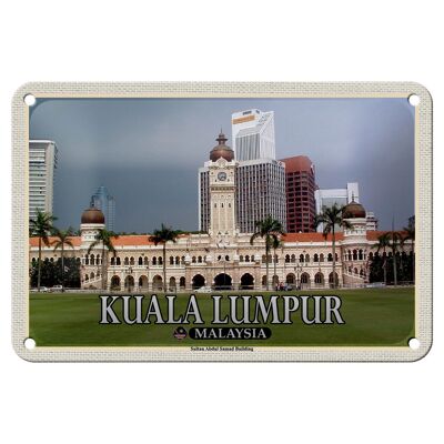Targa in metallo da viaggio 18x12 cm Kuala Lumpur Sultan Abdul Building Sign