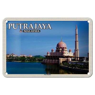 Blechschild Reise 18x12cm Putrajaya Malaysia Putra Moschee Schild