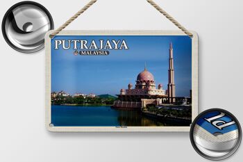 Panneau de voyage en étain, 18x12cm, Putrajaya, malaisie, Putra, mosquée 2
