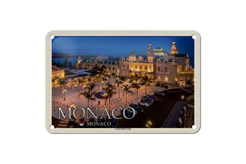 Blechschild Reise 18x12cm Monaco Monaco Casino Monte-Carlo Schild
