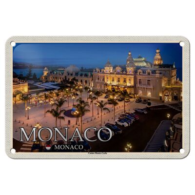 Blechschild Reise 18x12cm Monaco Monaco Casino Monte-Carlo Schild
