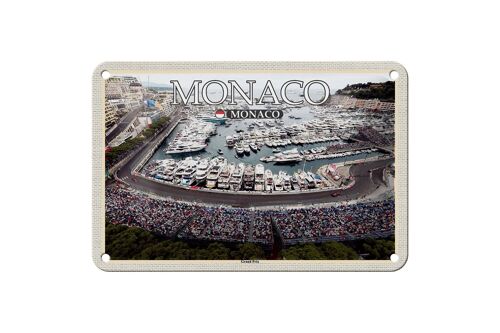 Blechschild Reise 18x12cm Monaco Monaco Grand Prix Rennsport Schild