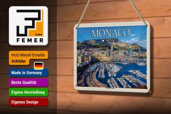 Signe en étain voyage 18x12cm, décoration de Monaco Port Hercule de Monaco 3