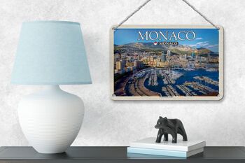 Signe en étain voyage 18x12cm, décoration de Monaco Port Hercule de Monaco 4