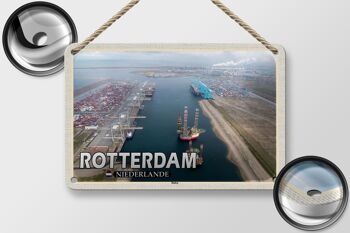 Panneau de voyage en étain, 18x12cm, panneau de navires du port de Rotterdam, pays-bas 2