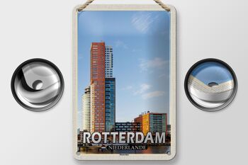 Panneau de voyage en étain, 12x18cm, panneau de Rotterdam, pays-bas, Montevideo 2