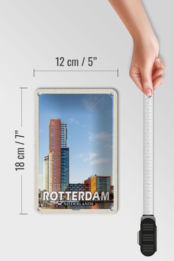 Panneau de voyage en étain, 12x18cm, panneau de Rotterdam, pays-bas, Montevideo 5