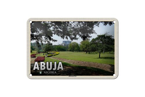 Blechschild Reise 18x12cm Abuja Nigeria Millenium Park Deko Schild