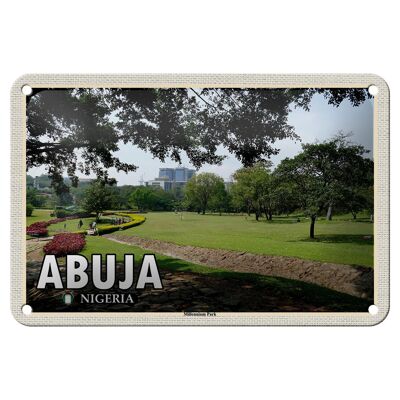 Blechschild Reise 18x12cm Abuja Nigeria Millenium Park Deko Schild