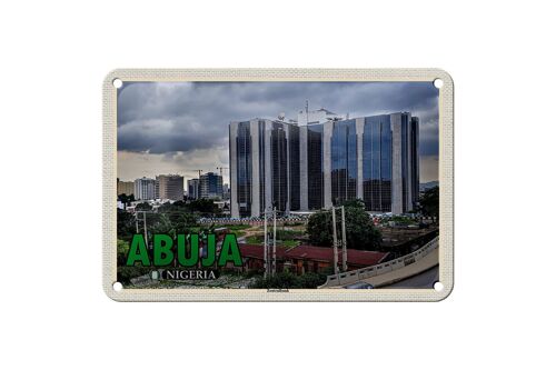 Blechschild Reise 18x12cm Abuja Nigeria Zentralbank Deko Schild