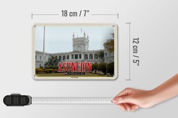 Panneau de voyage en étain, 18x12cm, panneau du palais du gouvernement d'asuncion Paraguay 5
