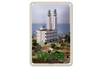 Panneau de voyage en étain, 12x18cm, grande mosquée de Dakar, sénégal, panneau décoratif 1