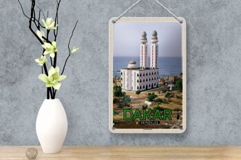 Panneau de voyage en étain, 12x18cm, grande mosquée de Dakar, sénégal, panneau décoratif 4
