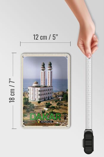 Panneau de voyage en étain, 12x18cm, grande mosquée de Dakar, sénégal, panneau décoratif 5