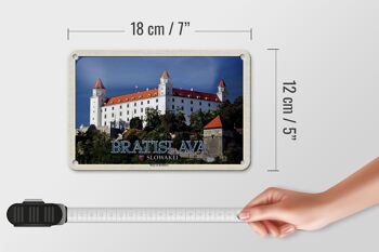 Panneau en étain voyage 18x12cm Bratislava Slovaquie Château de Bratislava 5