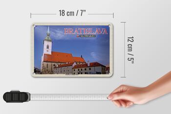 Plaque en tôle Voyage 18x12cm Cathédrale de Bratislava Saint Martin 5