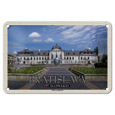 Blechschild Reise 18x12cm Bratislava Slowakei Palais Grassalkovich