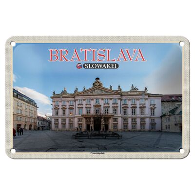Cartel de chapa de viaje, decoración del palacio primado de Bratislava, Eslovaquia, 18x12cm
