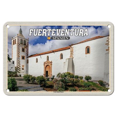 Targa in metallo da viaggio 18x12 cm Fuerteventura Spagna Casa Santa Maria