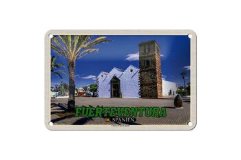 Plaque en étain voyage 18x12cm Fuerteventura Espagne Centro Arte Canario 1