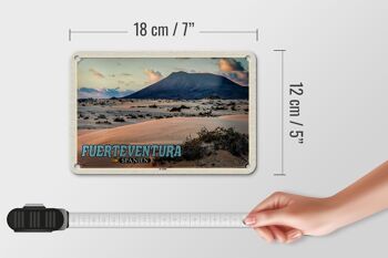 Panneau en étain voyage 18x12cm Fuerteventura Espagne El Jable dune mobile 5