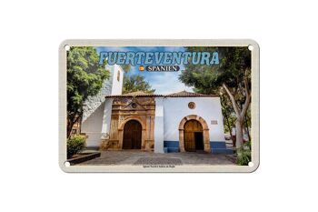 Panneau en étain voyage 18x12cm Fuerteventura Espagne Iglesia Nuestra 1