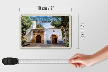Panneau en étain voyage 18x12cm Fuerteventura Espagne Iglesia Nuestra 5
