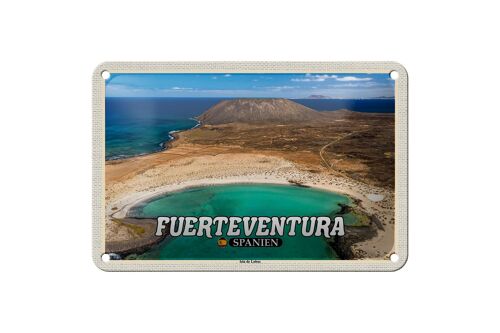 Blechschild Reise 18x12cm Fuerteventura Spanien Isla de Lobos Insel