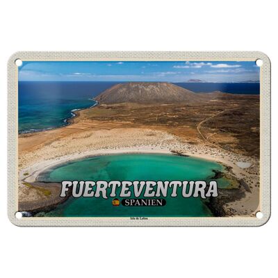 Blechschild Reise 18x12cm Fuerteventura Spanien Isla de Lobos Insel