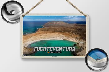 Signe en étain voyage 18x12cm Fuerteventura espagne île de Lobos 2