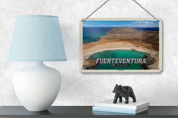 Signe en étain voyage 18x12cm Fuerteventura espagne île de Lobos 4