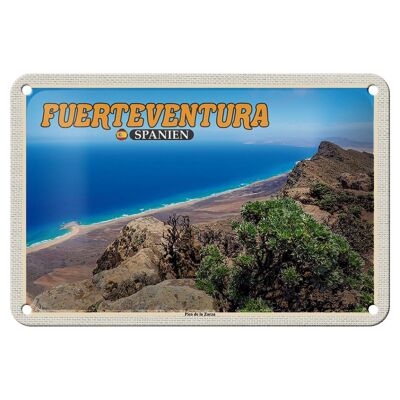 Blechschild Reise 18x12cm Fuerteventura Spanien Pico de la Zarza