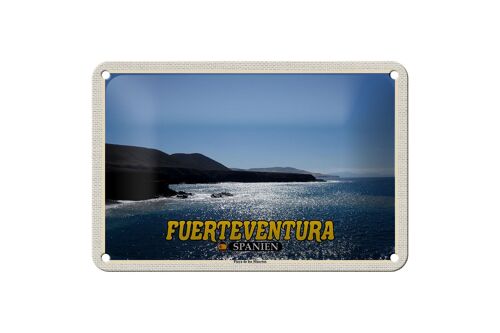 Blechschild Reise 18x12cm Fuerteventura Spanien Playa de los Muertos