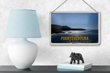 Plaque en tôle voyage 18x12cm Fuerteventura Espagne Playa de los Muertos 4