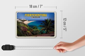 Signe en étain voyage 18x12cm Fuerteventura espagne Playa Jandia mer 5