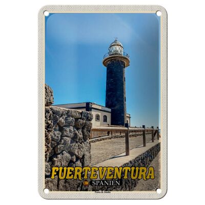 Plaque en tôle voyage 12x18cm Fuerteventura Espagne Punta de Jandia