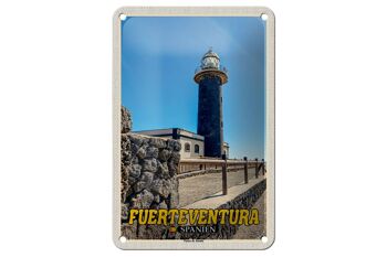 Plaque en tôle voyage 12x18cm Fuerteventura Espagne Punta de Jandia 1