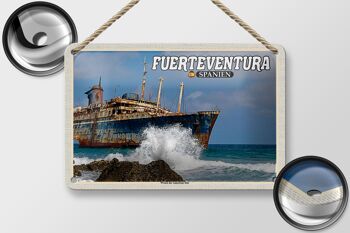 Panneau de voyage en étain, 18x12cm, Fuerteventura, espagne, épave, étoile américaine 2