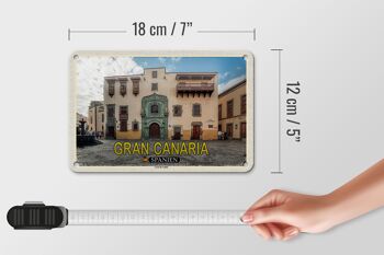 Panneau de voyage en étain, 18x12cm, Gran Canaria, espagne, Casa de Colon Muesum 5