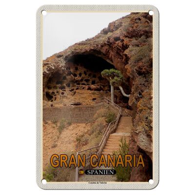 Cartel de chapa Viaje 12x18cm Gran Canaria España Cenobio de Valerón