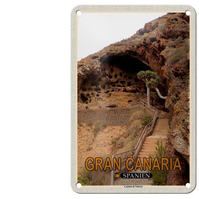 Blechschild Reise 12x18cm Gran Canaria Spanien Cenobio de Valerón